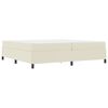vidaXL Cadre de lit avec matelas Crème 200 x 200 cm tissu