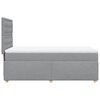 vidaXL Sommier &agrave; lattes de lit et matelas Gris clair 90x190 cm Tissu