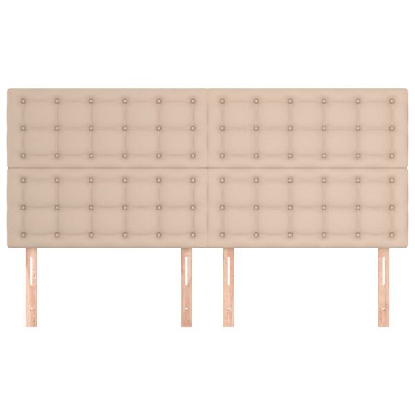 vidaXL T&ecirc;te de lit Cappuccino 160x5x118/128 cm Similicuir