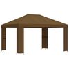vidaXL Pavillon 4 &times; 3 m Taupe Polyester et Acier 190 gsm