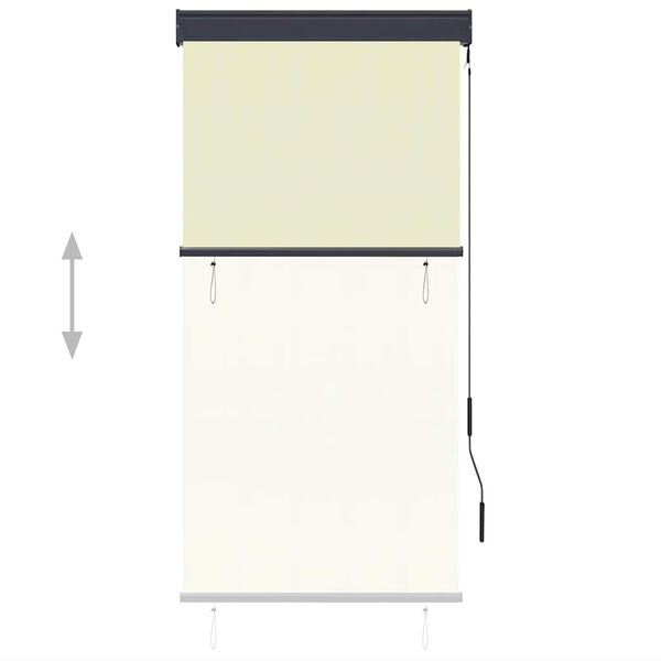 vidaXL Store roulant d'ext&eacute;rieur 80 x 250 cm Cr&egrave;me