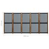 vidaXL Cloison de séparation 5 panneaux Noir 350x170 cm