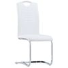 vidaXL Chaises &agrave; manger cantilever lot de 4 blanc similicuir