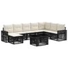 vidaXL Ensemble de canap&eacute; de jardin 9 pc Noir et blanc cr&egrave;me polyrotin
