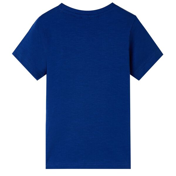 T-shirt pour enfants avec manches courtes bleu foncé 128