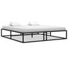 vidaXL Cadre de lit sans matelas noir m&eacute;tal 160x200 cm