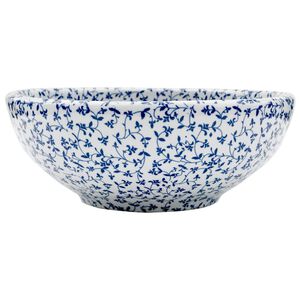 vidaXL Vasque &agrave; poser blanc et bleu rond &Phi;41x14 cm c&eacute;ramique