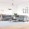 vidaXL Ensemble de canapés 2 pcs gris clair tissu