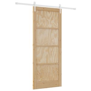 vidaXL Porte coulissante ORKDAL 86 x 211 cm Bois de pin massif