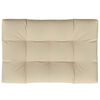 vidaXL Coussin de palette beige 120x80x12 cm tissu