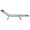 vidaXL Chaise longue pliante Gris 182 x 55 x 85,5 cm Textilène