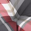 vidaXL Coussins de chaise &agrave; dossier haut lot de 4 motif carreaux rouge