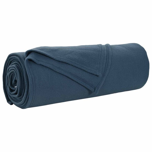 vidaXL Couvertures &agrave; jeter 6 pcs Bleu marine 350 x 270 cm Toison