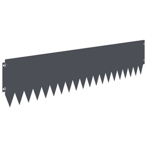 vidaXL Bordure de Pelouse 20 pc 103 x 25 cm Acier Anthracite
