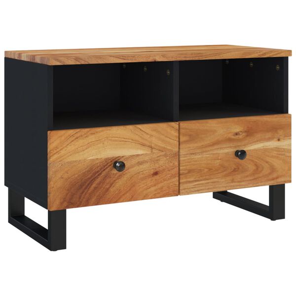 vidaXL Meuble TV 70x33x46 cm Bois d'acacia massif