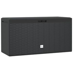 vidaXL Bo&icirc;te de rangement de jardin Anthracite 114x47x60 cm