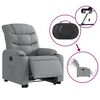 vidaXL Fauteuil inclinable électrique gris clair tissu