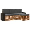vidaXL Ensemble de canap&eacute;s d'ext&eacute;rieur 4 pc Naturel et Anthracite
