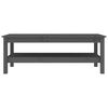 vidaXL Table basse Gris 110x50x40 cm Bois massif de pin