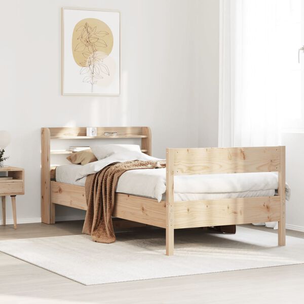 vidaXL Cadre de lit sans matelas 75x190 cm bois de pin massif