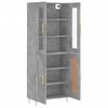 vidaXL Buffet haut Gris b&eacute;ton 69,5x34x180 cm Bois d'ing&eacute;nierie