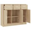 vidaXL Buffet ch&ecirc;ne sonoma 91x28x75 cm bois d'ing&eacute;nierie