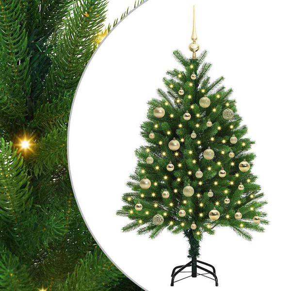 vidaXL Sapin de Noël avec 150 LED avec support Vert 120 cm PE