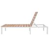 vidaXL Chaise longue Aluminium et WPC Marron