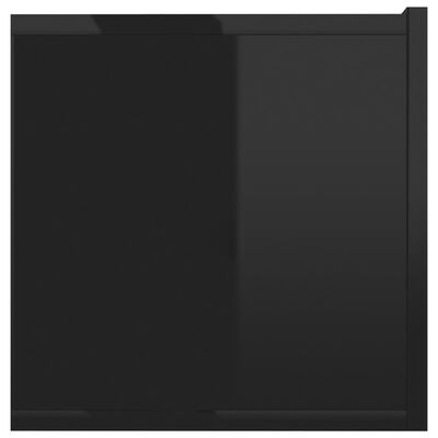 vidaXL Meuble TV Noir brillant 120x30x30 cm Aggloméré