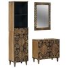 vidaXL Ensemble de mobilier de salle de bain 3 pc Marron