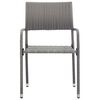 vidaXL Chaise &agrave; d&icirc;ner de jardin empilable lot de 2 gris r&eacute;sine tress&eacute;e