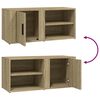 vidaXL Meubles TV 2 pcs Chêne sonoma 80x31,5x36 cm Bois d'ingénierie