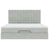 VidaXL Cadre de lit ottoman et matelas gris clair 180x200cm velours