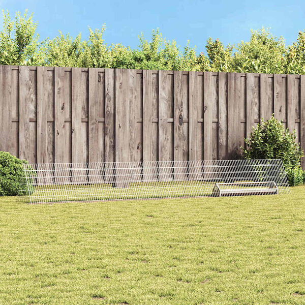 vidaXL Cage &agrave; poules Argent 430 x 55 x 55 cm Acier galvanis&eacute;