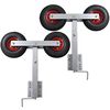 vidaXL Set de 2 supports &agrave; double roue inclinable remorque &agrave; bateau