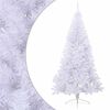 vidaXL Sapin de No&euml;l artificiel moiti&eacute; avec support blanc 180 cm PVC
