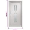 vidaXL Porte d'entr&eacute;e Blanc 98x208 cm PVC