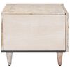 vidaXL Table basse Blanc 80 x 50 x 40 cm Bois de mangue massif