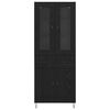 vidaXL Haut Armoire Ch&ecirc;ne noir 69,5 x 34 x 90 cm Bois d'ing&eacute;nierie