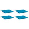 vidaXL Coussins de chaise jardin lot de 4 bleu 40x40x4 cm tissu oxford