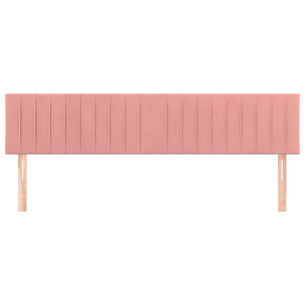 vidaXL Têtes de lit 2 pcs Rose 80x5x78/88 cm Velours