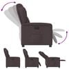 vidaXL Fauteuil inclinable &eacute;lectrique Marron fonc&eacute; Tissu