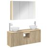 vidaXL Ensemble d'armoire de salle de bain 4 pc Ch&ecirc;ne Sonoma