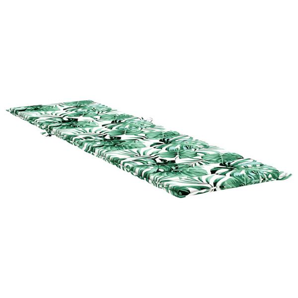 vidaXL Coussin de transat Motif feuille 200 x 70 x 3 cm Tissu Oxford