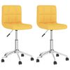 vidaXL Chaises pivotantes &agrave; manger lot de 2 jaune moutarde tissu