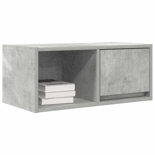 vidaXL Meuble TV gris béton 60x31x25,5 cm bois d'ingénierie