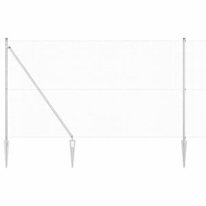 vidaXL Poteau de cl&ocirc;ture. Argent&eacute;