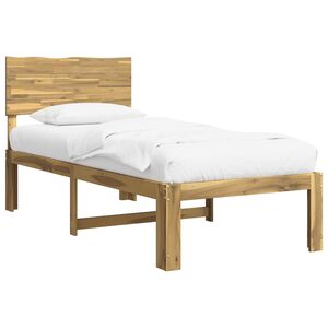 vidaXL Cadre de lit simple avec t&ecirc;te de lit ROSTOCK Blanc 90 x 200 cm