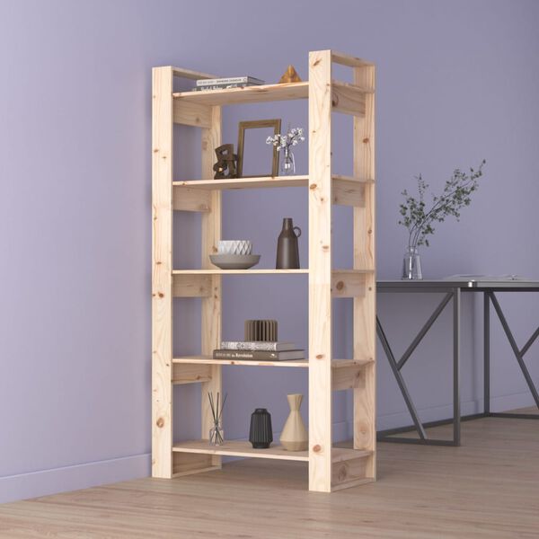 vidaXL Biblioth&egrave;que/S&eacute;parateur de pi&egrave;ce 80x35x160 cm Bois massif