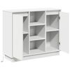 vidaXL Buffet LED Blanc 90 x 32 x 75 cm Bois d'ing&eacute;nierie